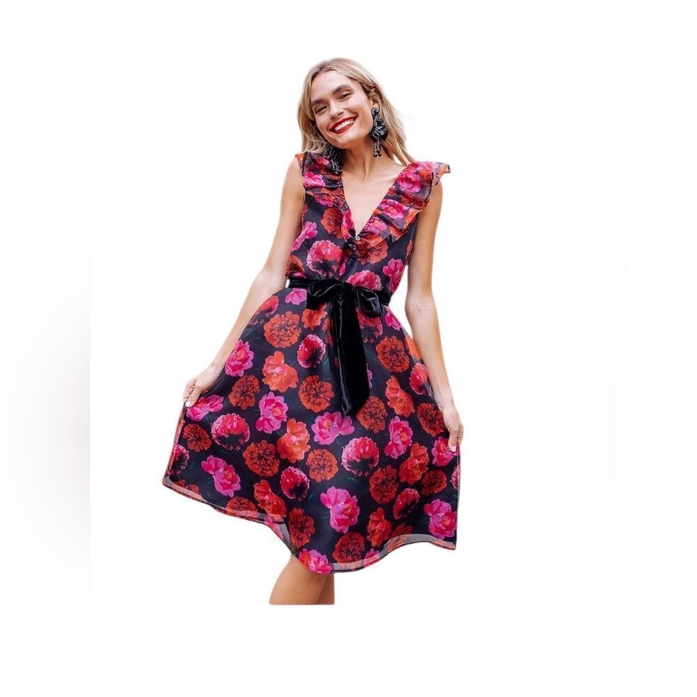 Floral chiffon dress